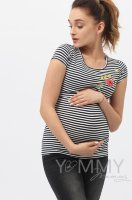 Полосатая футболка для беременных в магазине