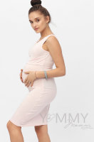 Домашнее платье для беременных светло-розовое